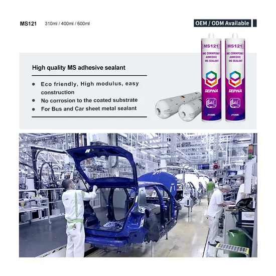 Sellador de poliéter modificado con silano de secado rápido para paredes estructurales.